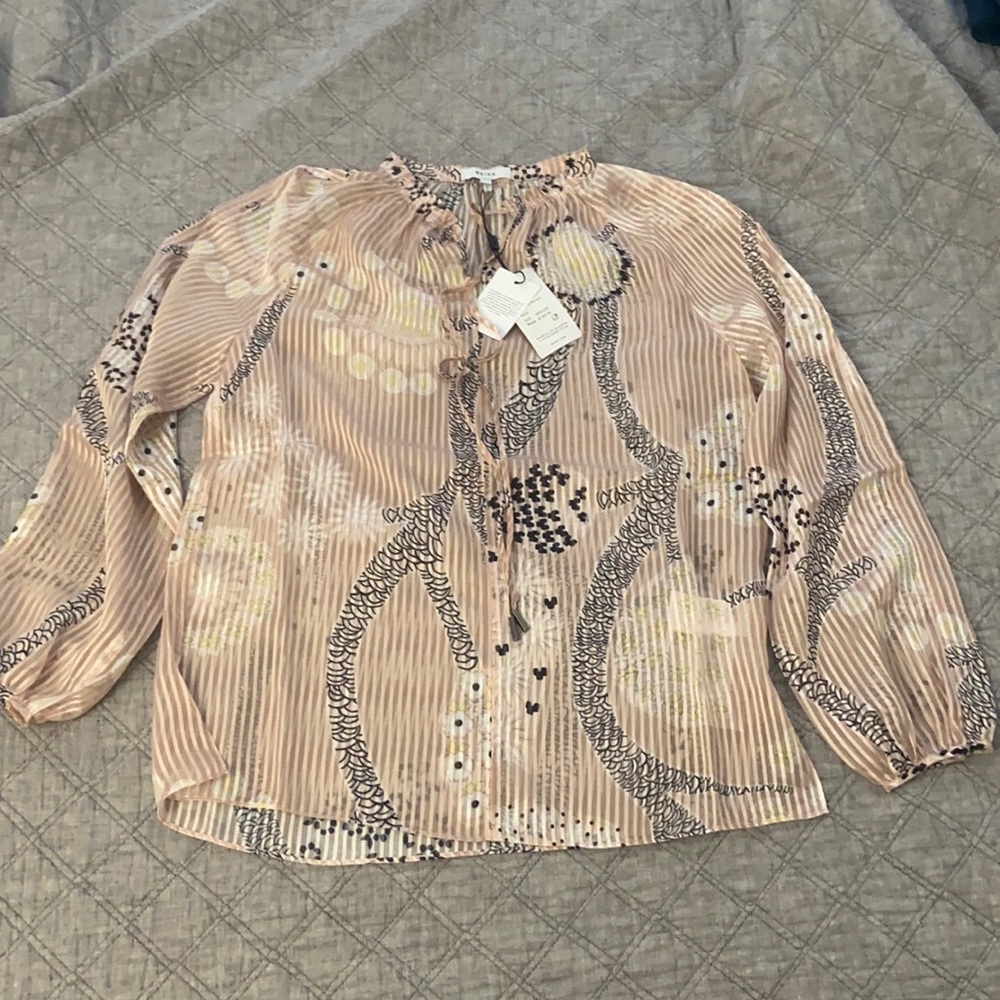 REISS Hailey Paisley Print Blouse